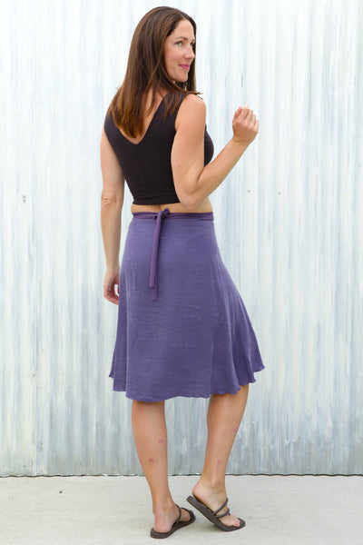 Plum Catalina Wrap Skirt