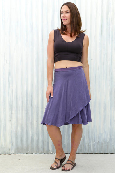 Plum Catalina Wrap Skirt