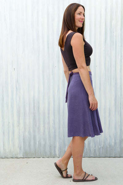 Plum Catalina Wrap Skirt