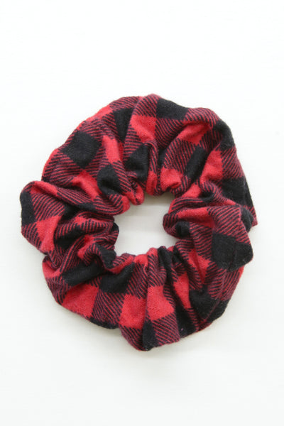 Red & Black Plaid Scrunchie