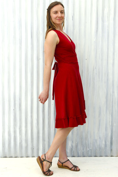 Red Jasper Wrap Dress