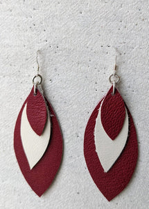 Red & White Earrings