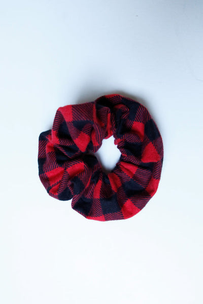 Red & Black Plaid Scrunchie