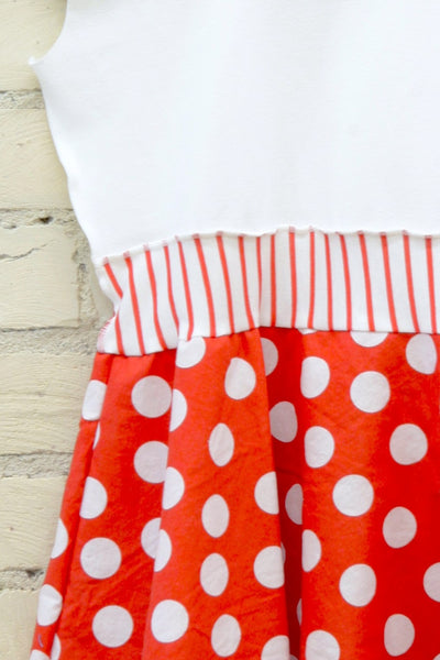 Big Red Polka Dot Dress (3-5 Years)