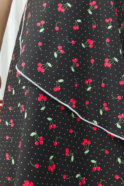 Black Cherry Wrap Dress