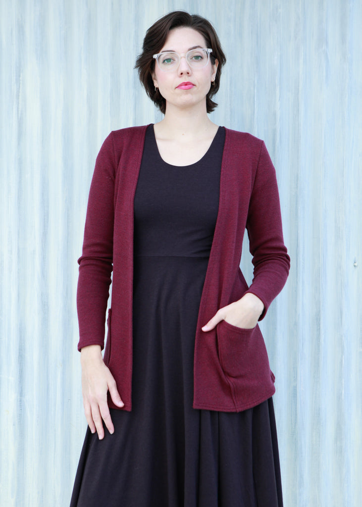 Maroon Quinn Cardigan L Maroon Quinn Cardigan L