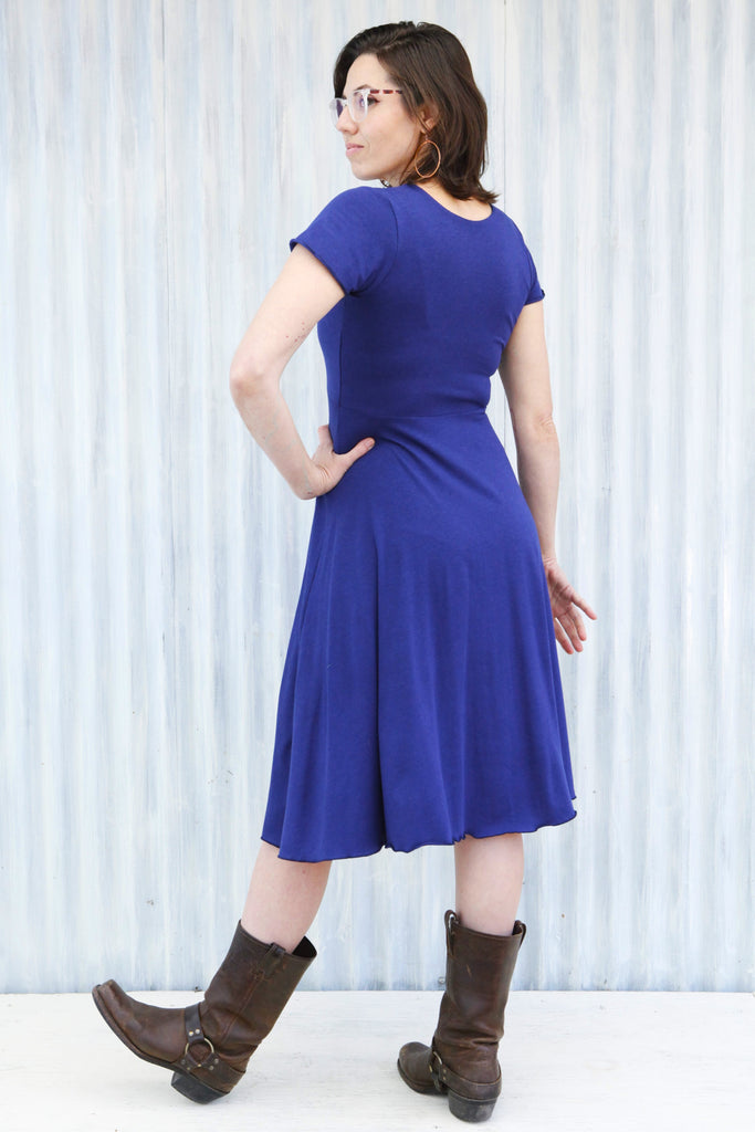 sapphire casual dresses Sapphire Blue Midi Dress shop chartreuse