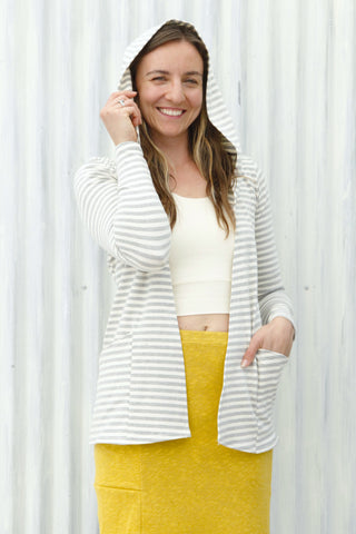 Natural Stripe Eli Cardigan