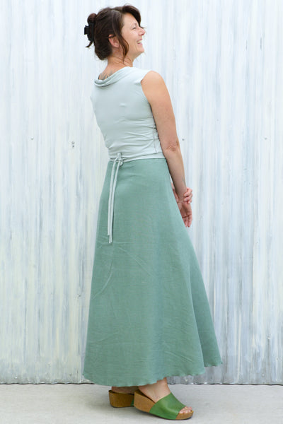 Tea Green Wrap Skirt