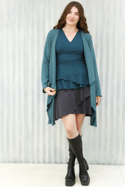 Teal Rowena Top