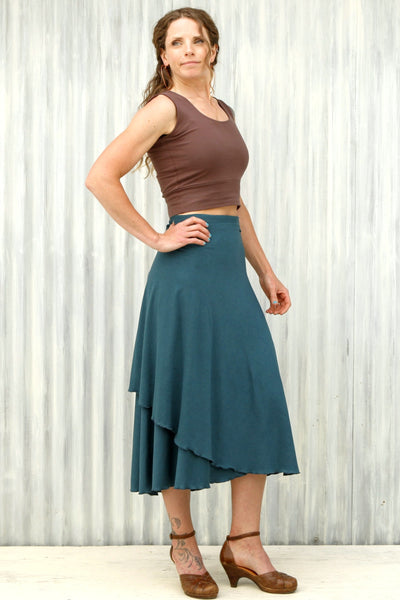 Teal Carolina Wrap Skirt