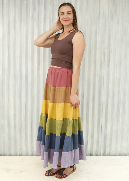 Rainbow Peasant Skirt