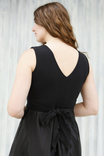 Black Victoria Wrap Dress