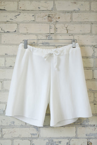White Luxury Lounge Shorts