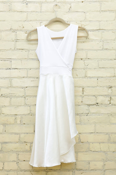 XS White Veronica Wrap Dress (as is)