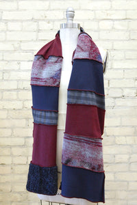 Berry Warm Patchwork Scarf