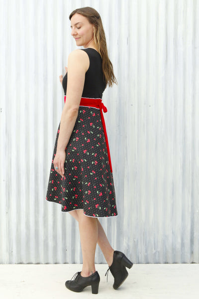 Black Cherry Wrap Dress