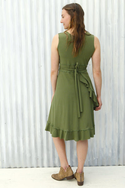 Green Jasper Wrap Dress