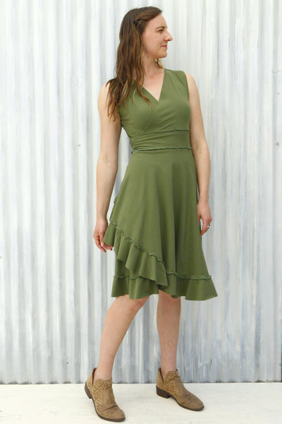 Green Jasper Wrap Dress