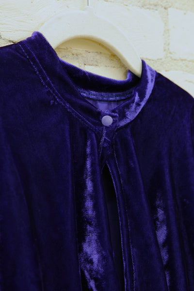 Indigo Velvet Capelet