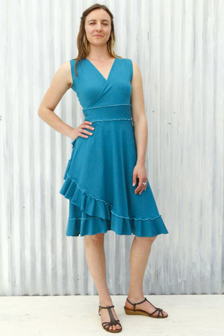 Turquoise Jasper Wrap Dress