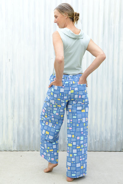 Blue Block Party Pants
