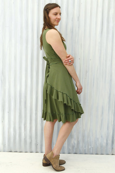 Green Jasper Wrap Dress
