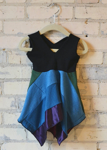 6-18 Month Rainbow Square Dress - Handmade Organic Clothing