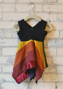 6-18 Month Rainbow Square Dress - Handmade Organic Clothing