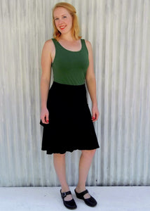Lightweight Jersey Wrap Skirt - Ready to Ship Clover Skirt - Handmade Organic Clothing