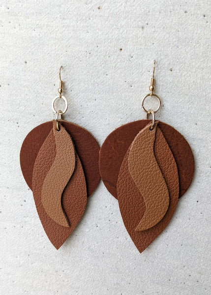 Salvaged Leather Earrings