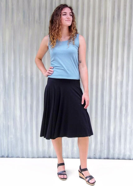 Black Lailia Circle Skirt