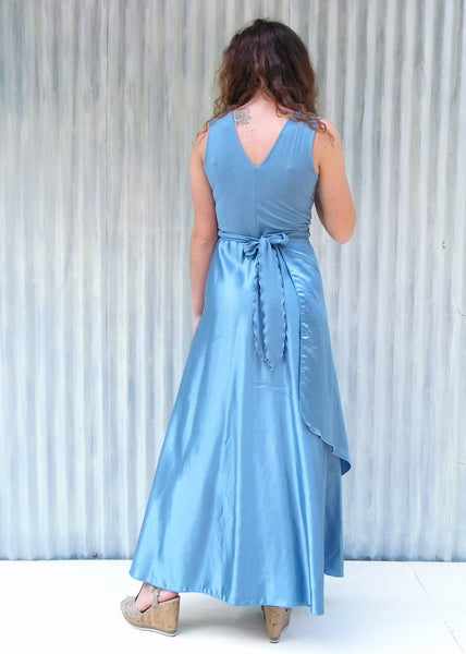 Blue Victoria Wrap Dress