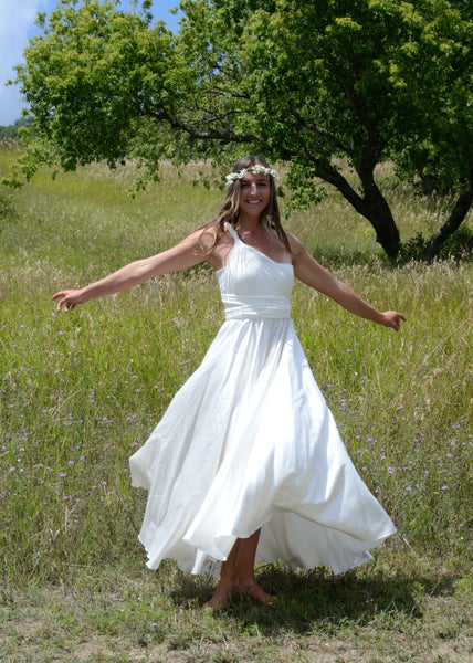 Full Circle Silk Infinity Wedding Dress - Custom Made - Aviana Dress - Handmade Organic Clothing