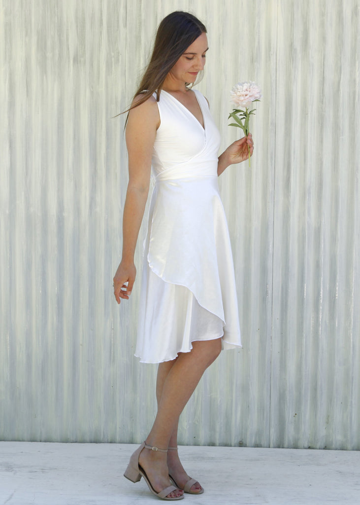 White Veronica Wrap Dress White Veronica Wrap Dress
