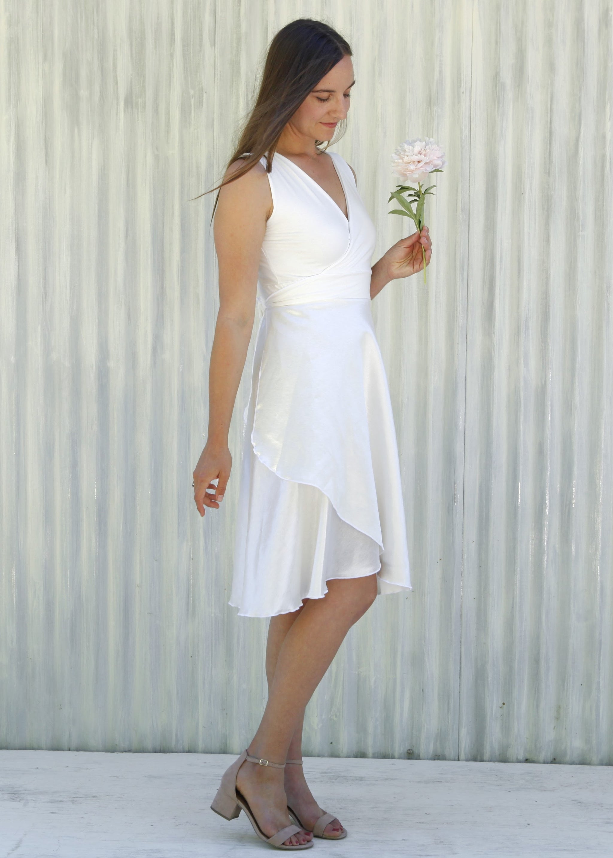 White Veronica Wrap Dress S/M White Veronica Wrap Dress S/M