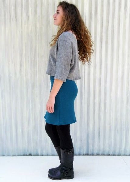 Simple Cropped Gray Sweater