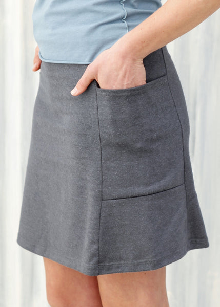 Gray Maia Pocket Skirt