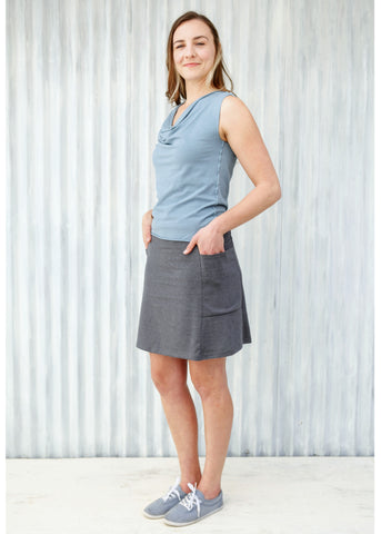 Gray Maia Pocket Skirt
