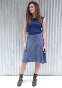 Hemp Midi Wrap Skirt - Custom Made - Clove Skirt - Handmade Organic Clothing