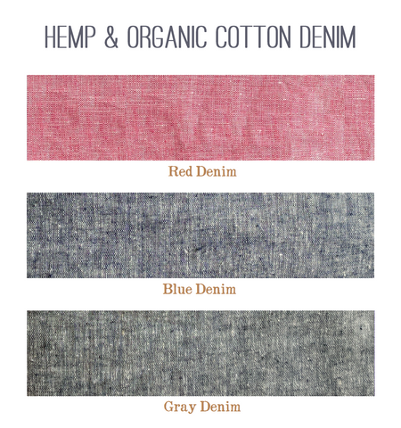 Hemp & Organic Cotton Denim Color Samples
