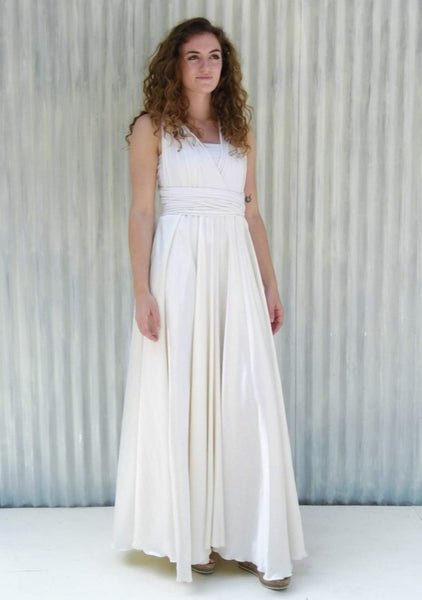 Full Circle Silk Infinity Wedding Dress - Custom Made - Aviana Dress - Handmade Organic Clothing