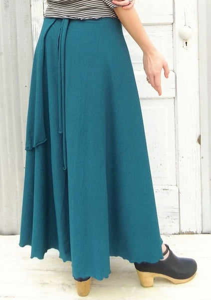 Organic Maxi Wrap Skirt - Custom Made - Iris Skirt - Handmade Organic Clothing