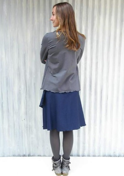 French Terry Long Sleeve Open Cardigan - Custom Made - Deanna Wrap - Handmade Organic Clothing