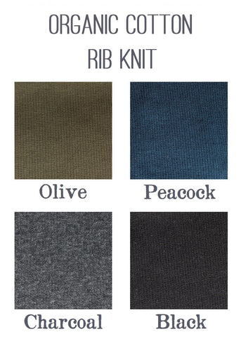 Organic Cotton Rib Knit Color Samples