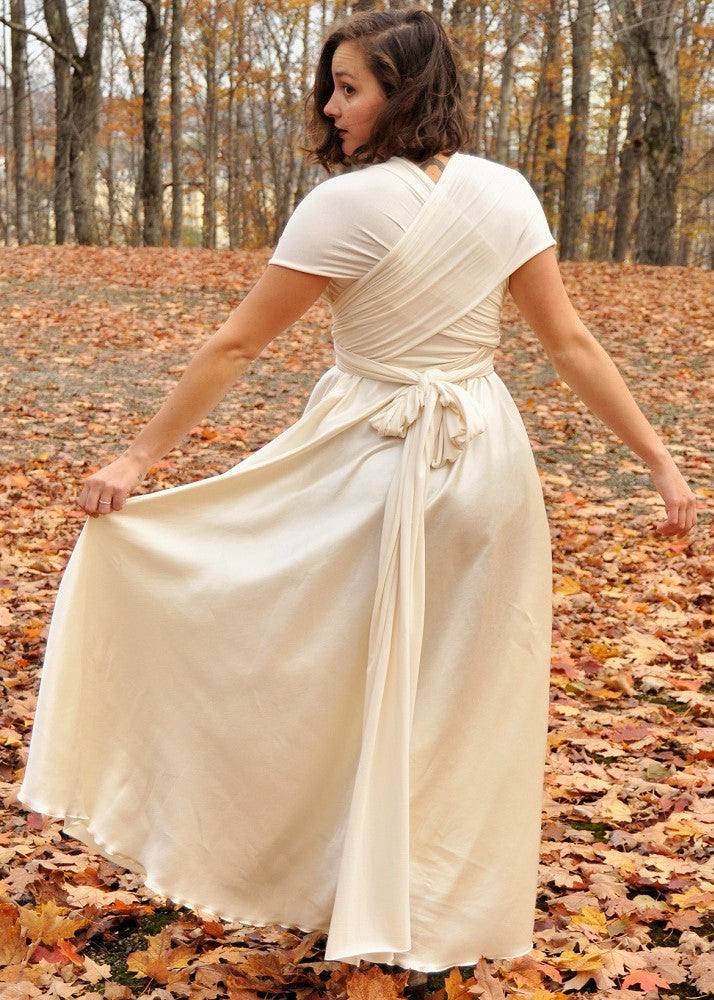 hemp silk wedding dress PLUME, an Upcycled Silk Eco-Conscious Ballgown Style Wedding Dress Larimeloom