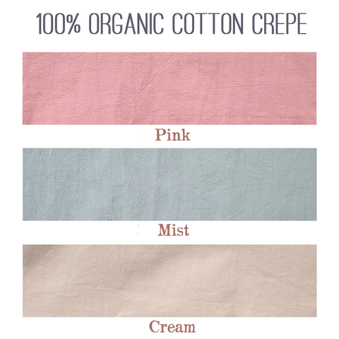 100% Organic Cotton Crepe Color Samples