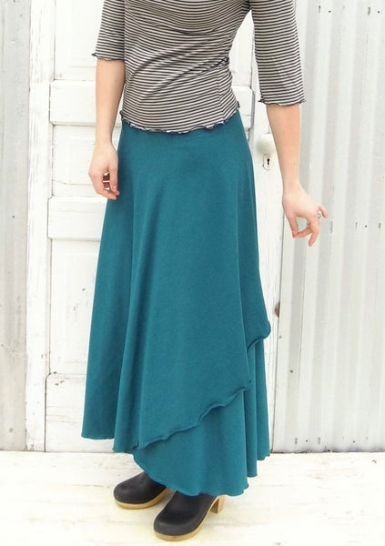 Organic Maxi Wrap Skirt - Custom Made - Iris Skirt - Handmade Organic Clothing