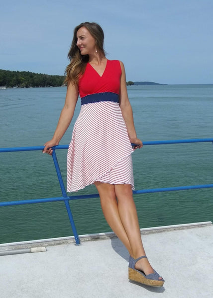 Cherry Stripe Araminta Dress