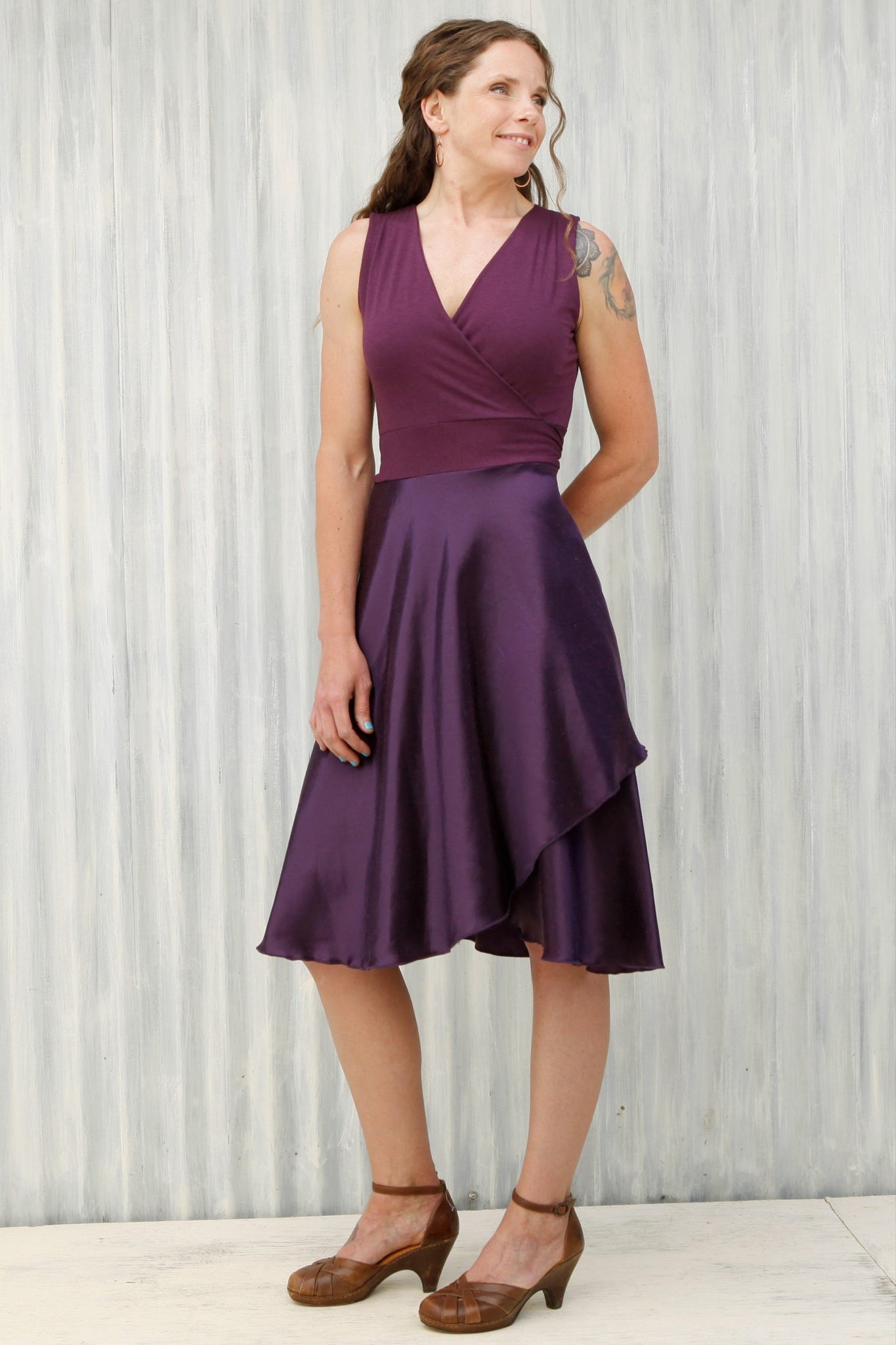 purple dress wrap Amethyst Veronica Wrap Dress